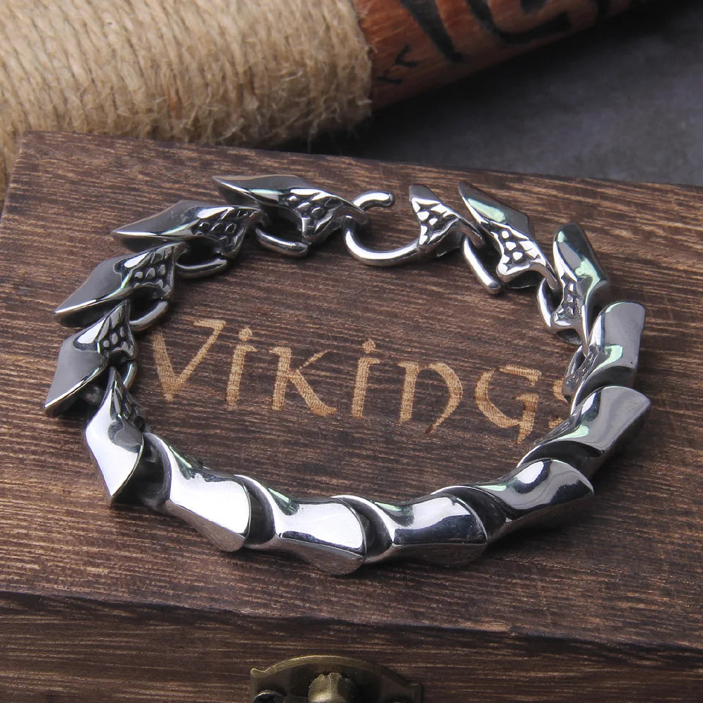 Cool Ouroboros Vintage Punk Viking Bracelet