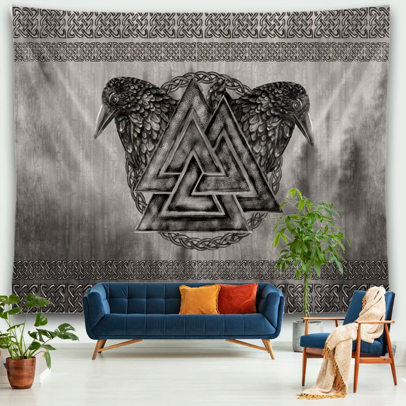 Viking's Large Fabric Wall Tapestry