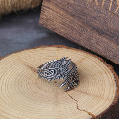 Bärenverschluss Odin Skandinavischer Charm Wikinger Ring