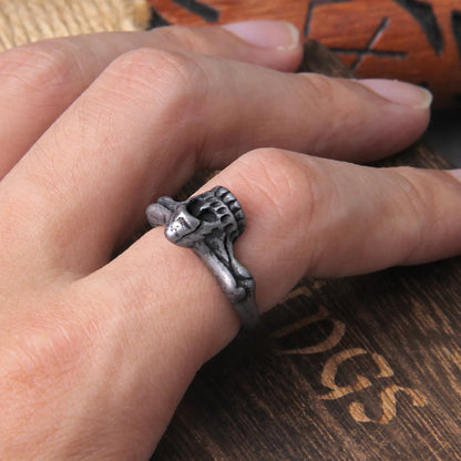 Calvarium Totenkopf Ring Gothic Biker Wikinger Ring