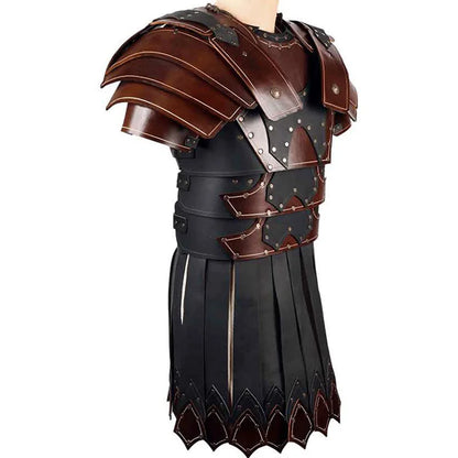 Legion Gladiator PU Nahka Cuirass Olkapää Rintapanssari Knight Warrior Viking Armor