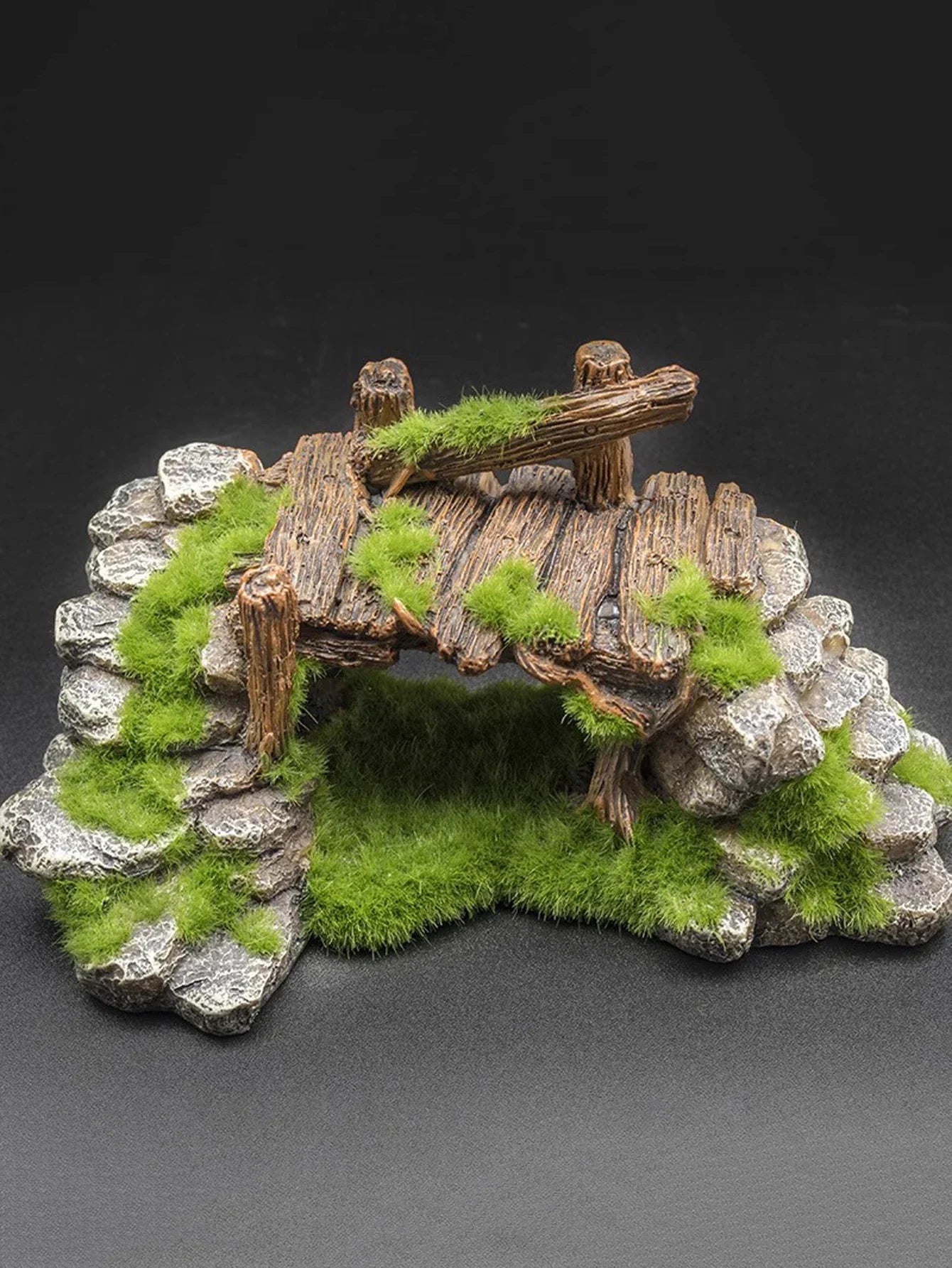 Viking Creative Moss Rockery Shape Fisketank Ornamenter Dekoration