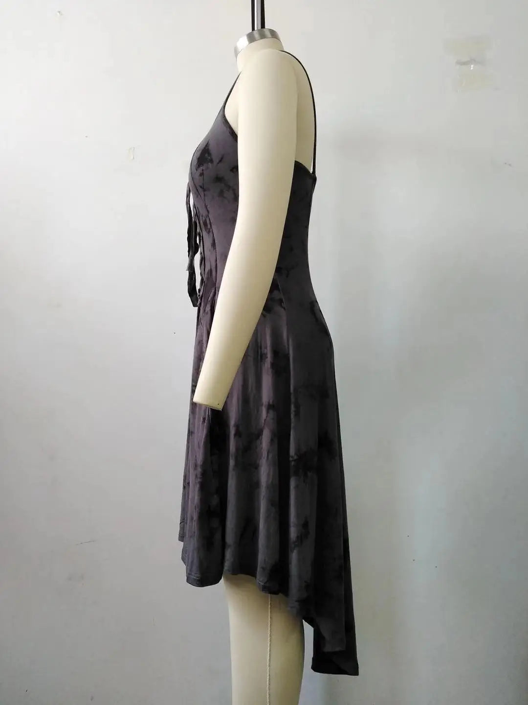 Renaissance Vintage Gothic Punk Witch Dress Slim Viking Sling Dress