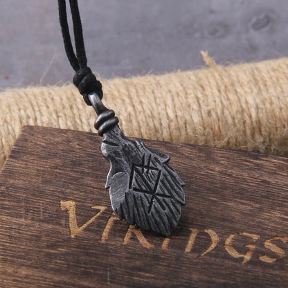 Noorse Never Fade grijze Rune hanger Viking ketting