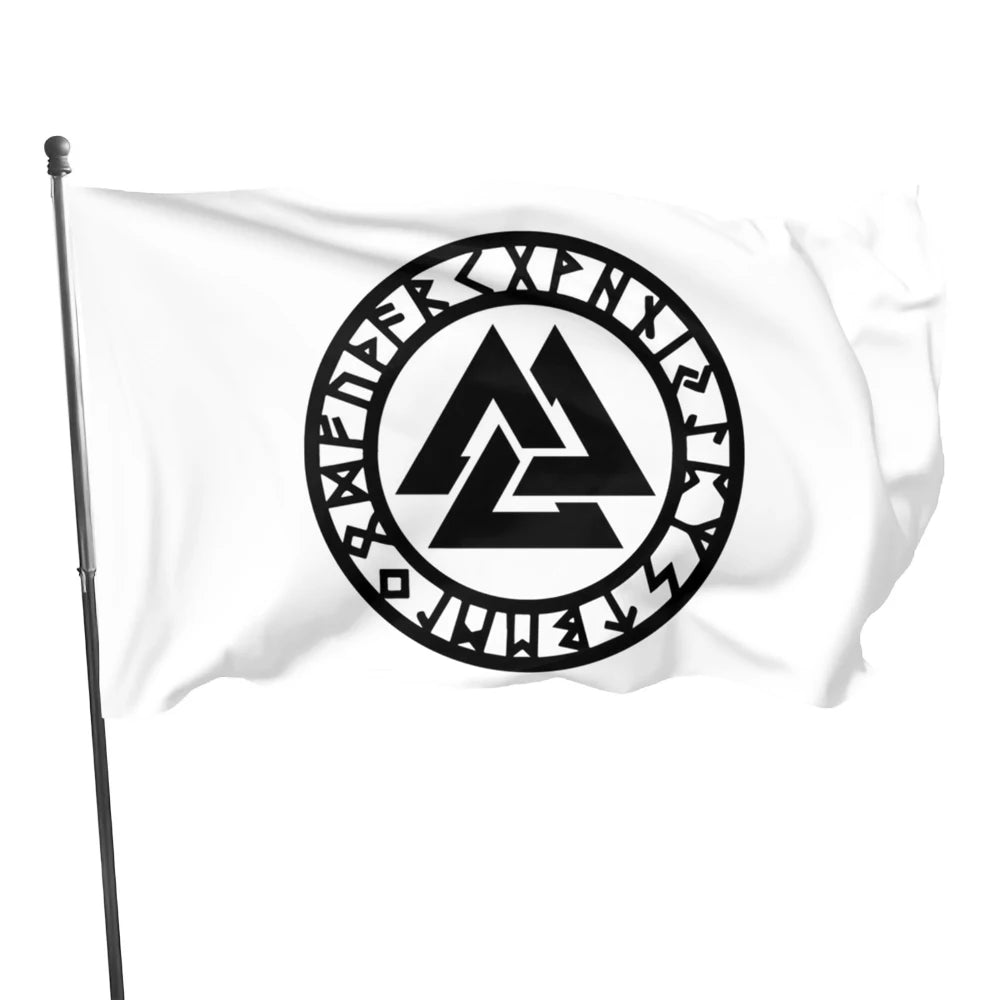 Norse Mythology Viking Runes Flag