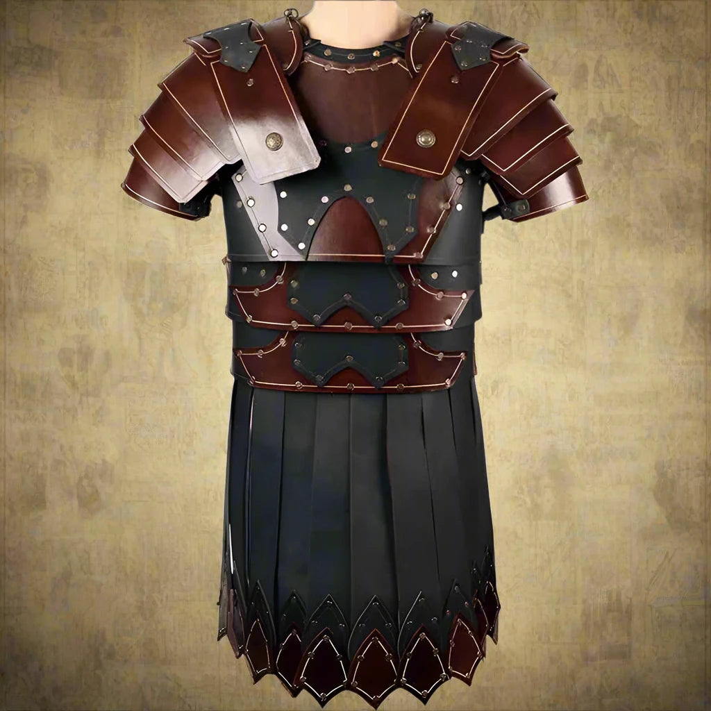 Legion Gladiator PU Nahka Cuirass Olkapää Rintapanssari Knight Warrior Viking Armor