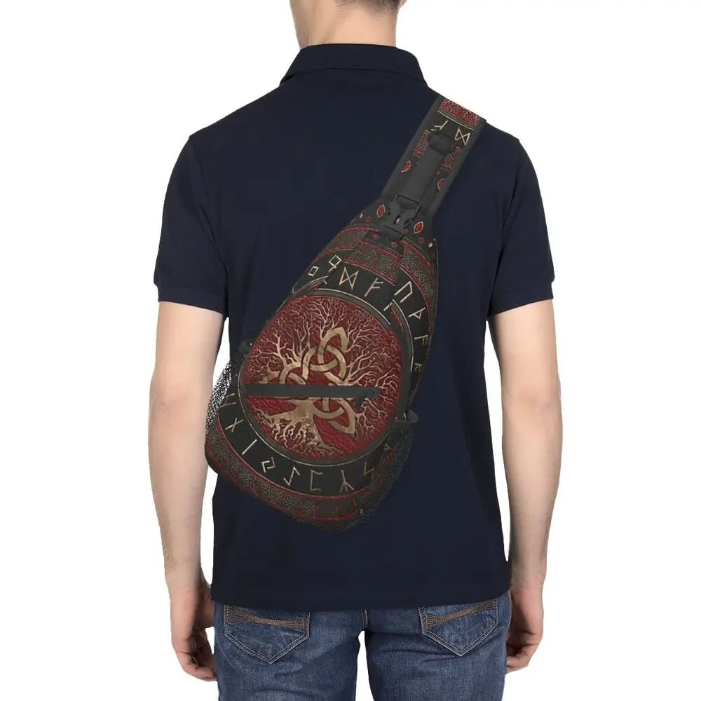 Miotaseolaíocht Norse Mála Crossbody Spóirt Cliabh Triquetra Mála Lochlannach