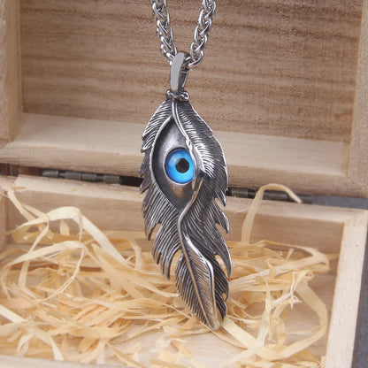 Feather Eagle Eye Claw Pendant Viking kaulakoru