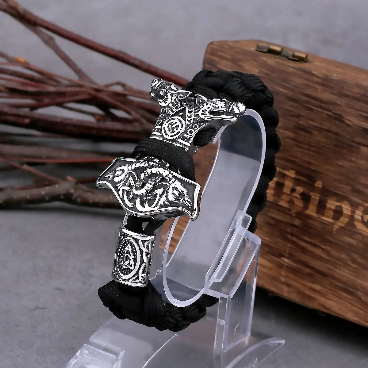 New Viking Thor's Hammer Stainless Steel Bracelet