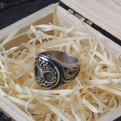 Tree of Life Signet Ring - TripleViking