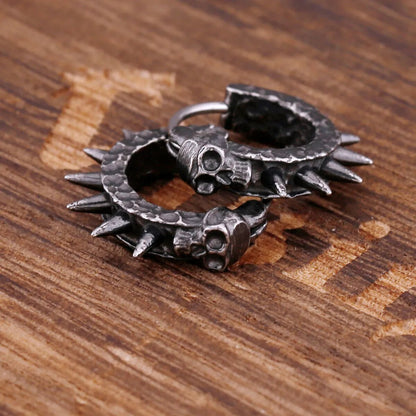 Black Skull Earrings - TripleViking