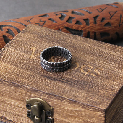 Kæmpe Ouroboros Snake Viking Ring