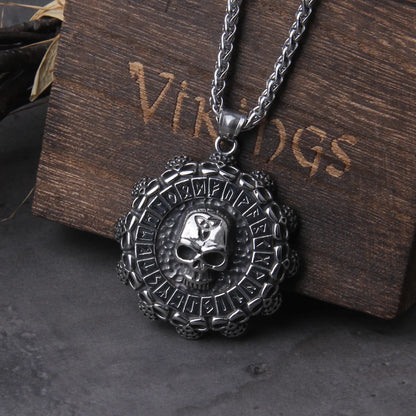 Mode Valknut Skull Axe Warrior roestvrijstalen Viking ketting