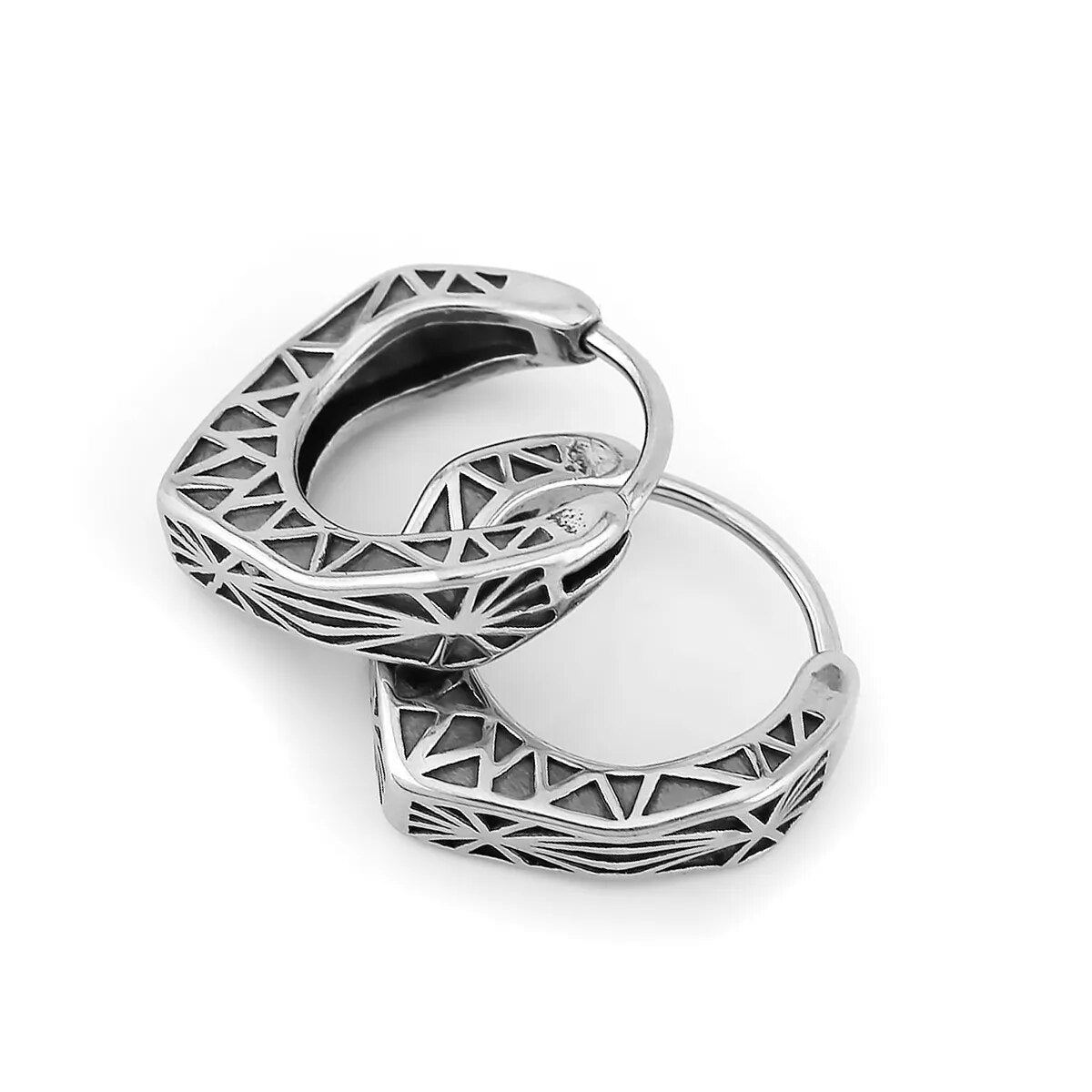 Celtic Rune Hoop Earrings - TripleViking