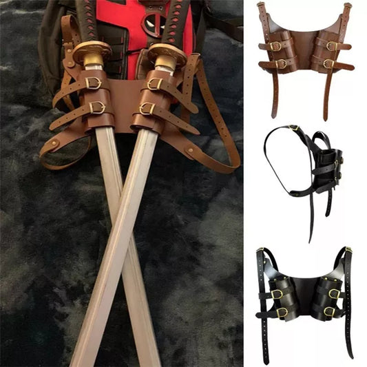 Viking Shoulder Back Double Sword Holder