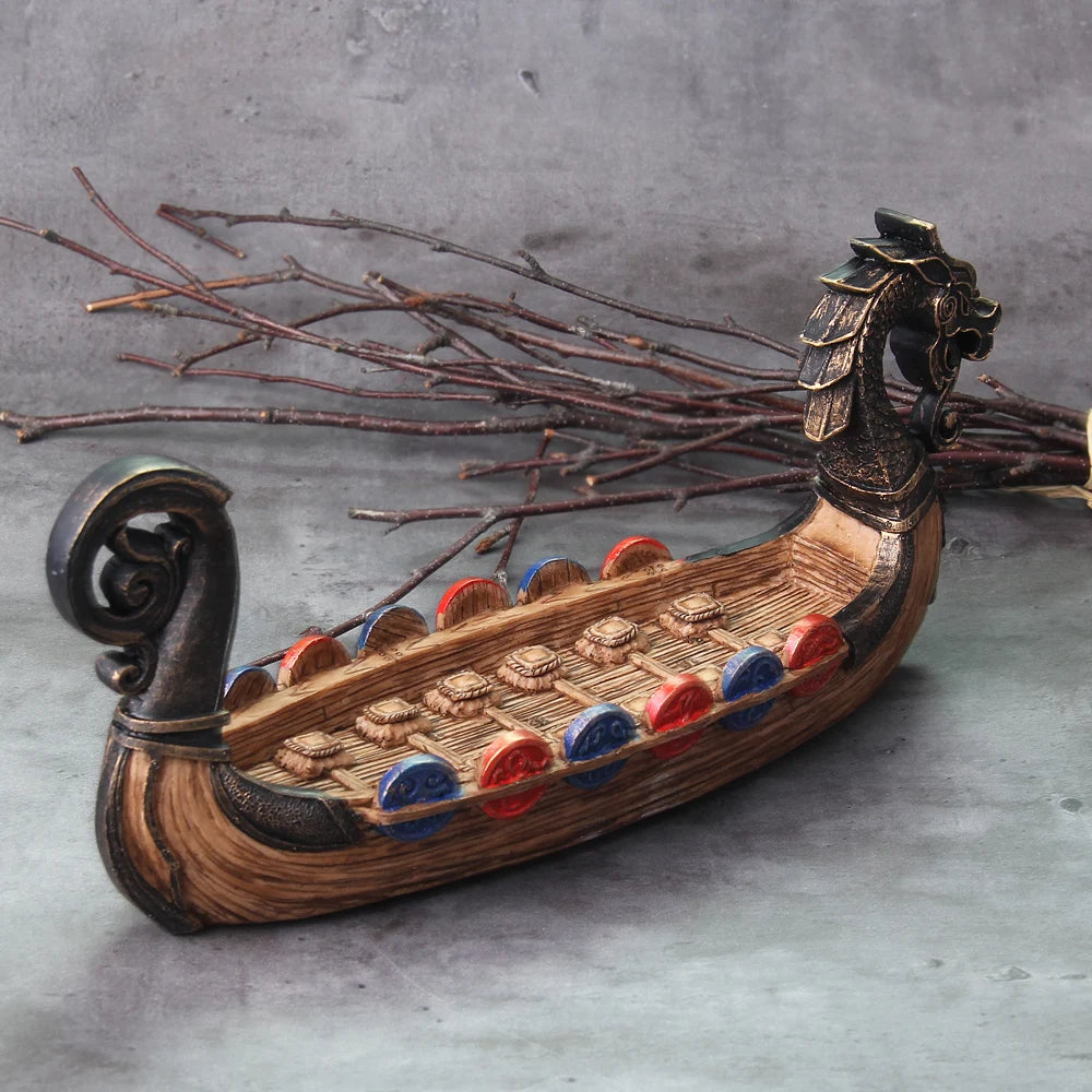 Viking Dragon Boat With Shield And Seat