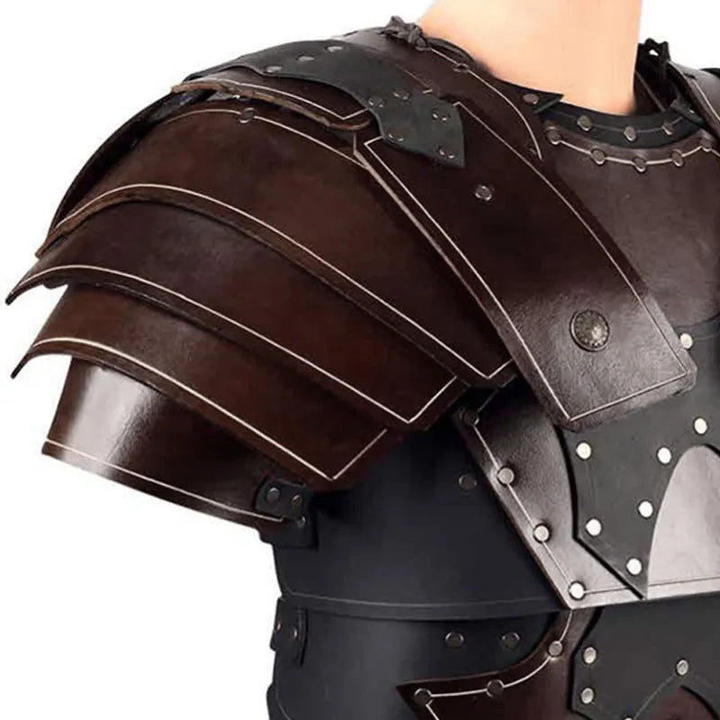 Viking Knight Cosplay Costume Gladiator Shoulder Chest Armor
