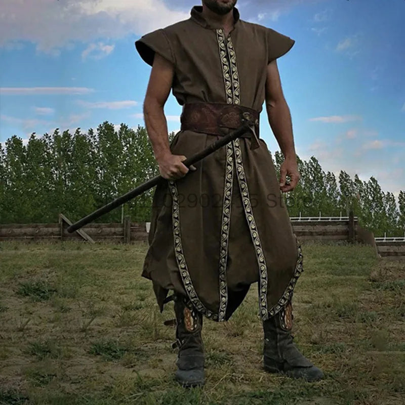 Volné roucho bez rukávů Celtics Tunika Warrior Knight Viking Tops