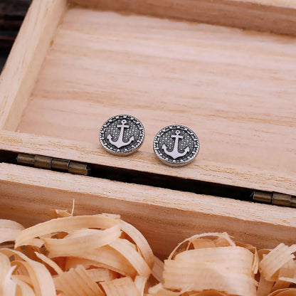 Anchor Stud Earrings - TripleViking