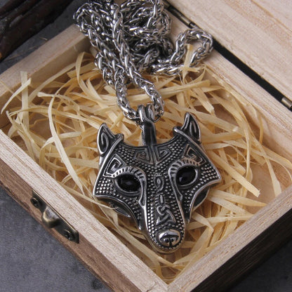 Wolf Head Necklace - TripleViking