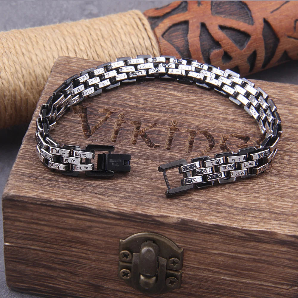 Luxury Stainless Steel Watch Chain Viking Bracelet