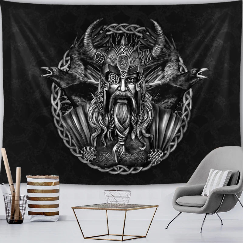 Viking's Large Fabric Wall Tapestry