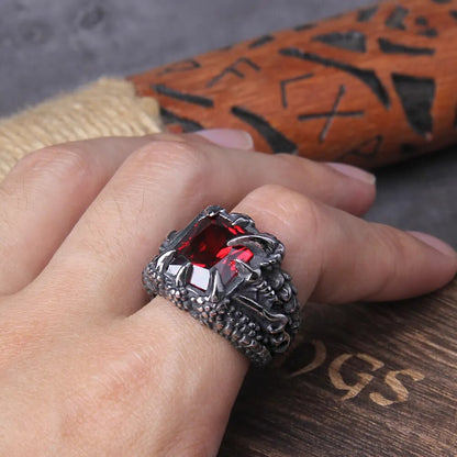 NO Fade Punk Dragon Ring - TripleViking