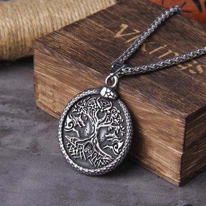 Ouroboros Life Tree Necklace - TripleViking