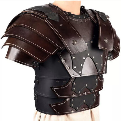 Éadaí Cosplay Ridire Lochlannach Gladiator Armor cófra ghualainn