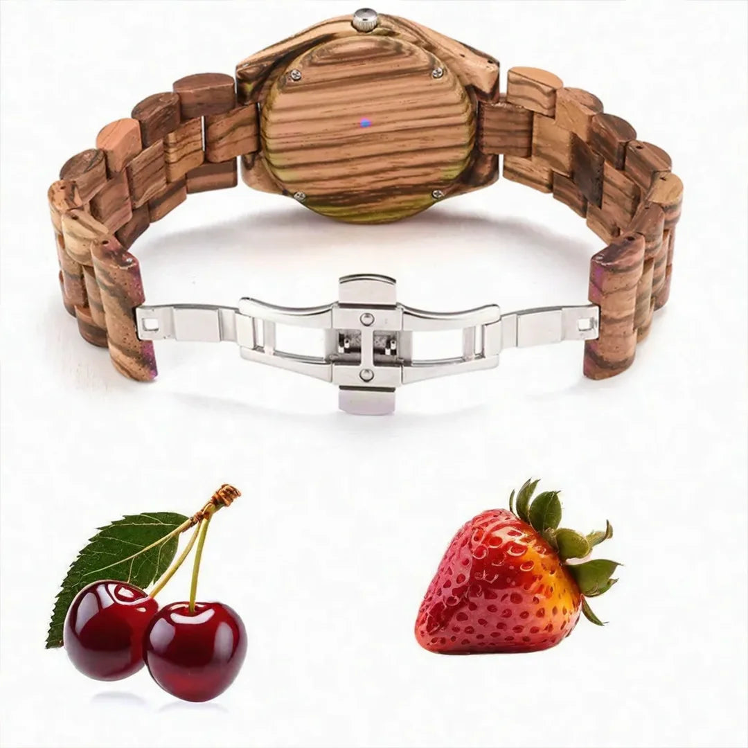 Dame guldur Luksus Casual Fashion Wood Wrist Viking Watch