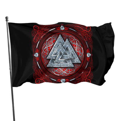 Bandera de runas vikingas de la mitología nórdica