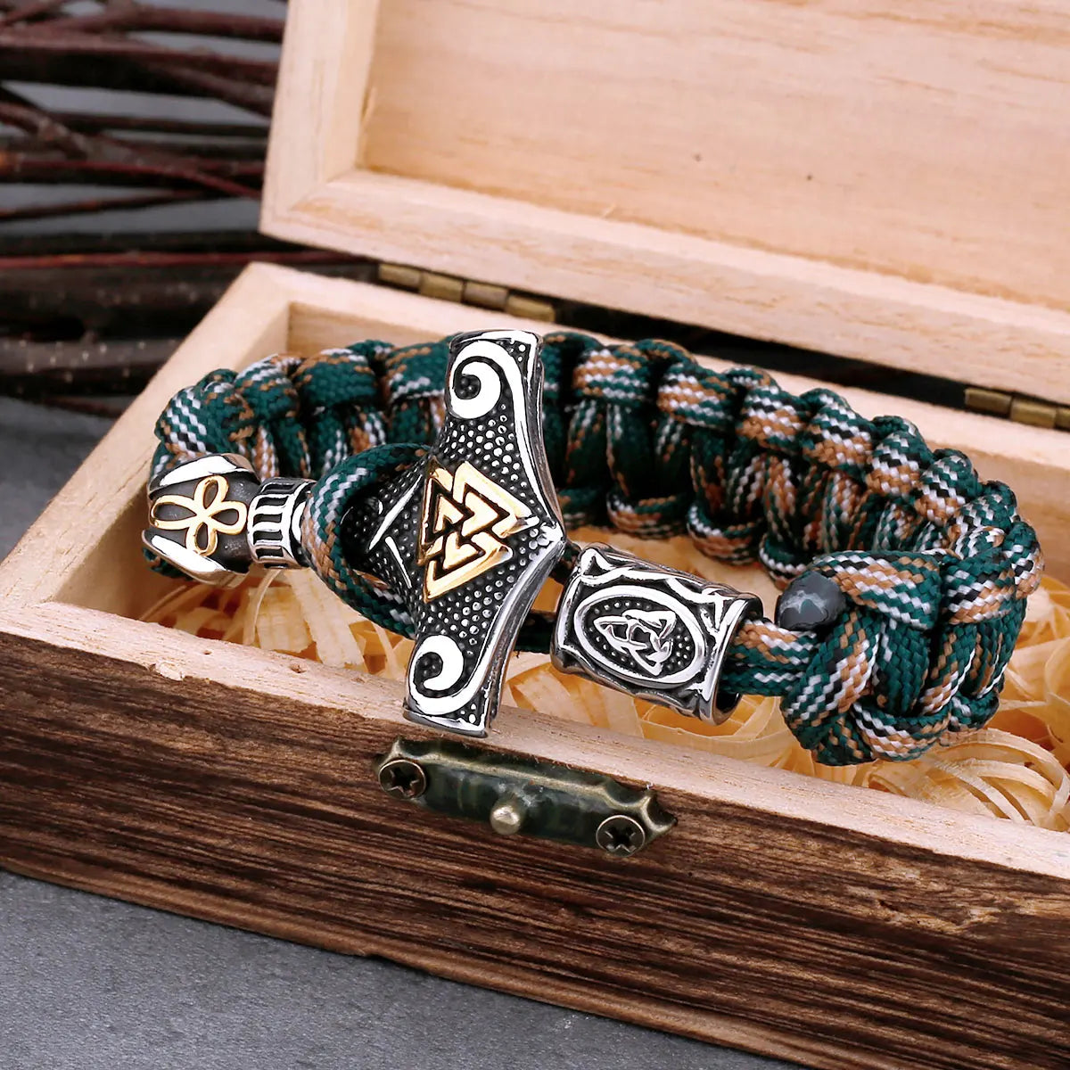 Vintage Thor's Hammer Viking Bracelet