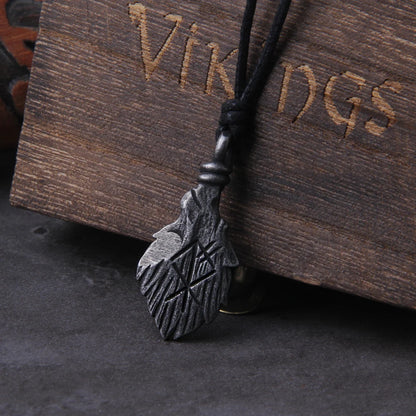 Noorse Never Fade grijze Rune hanger Viking ketting