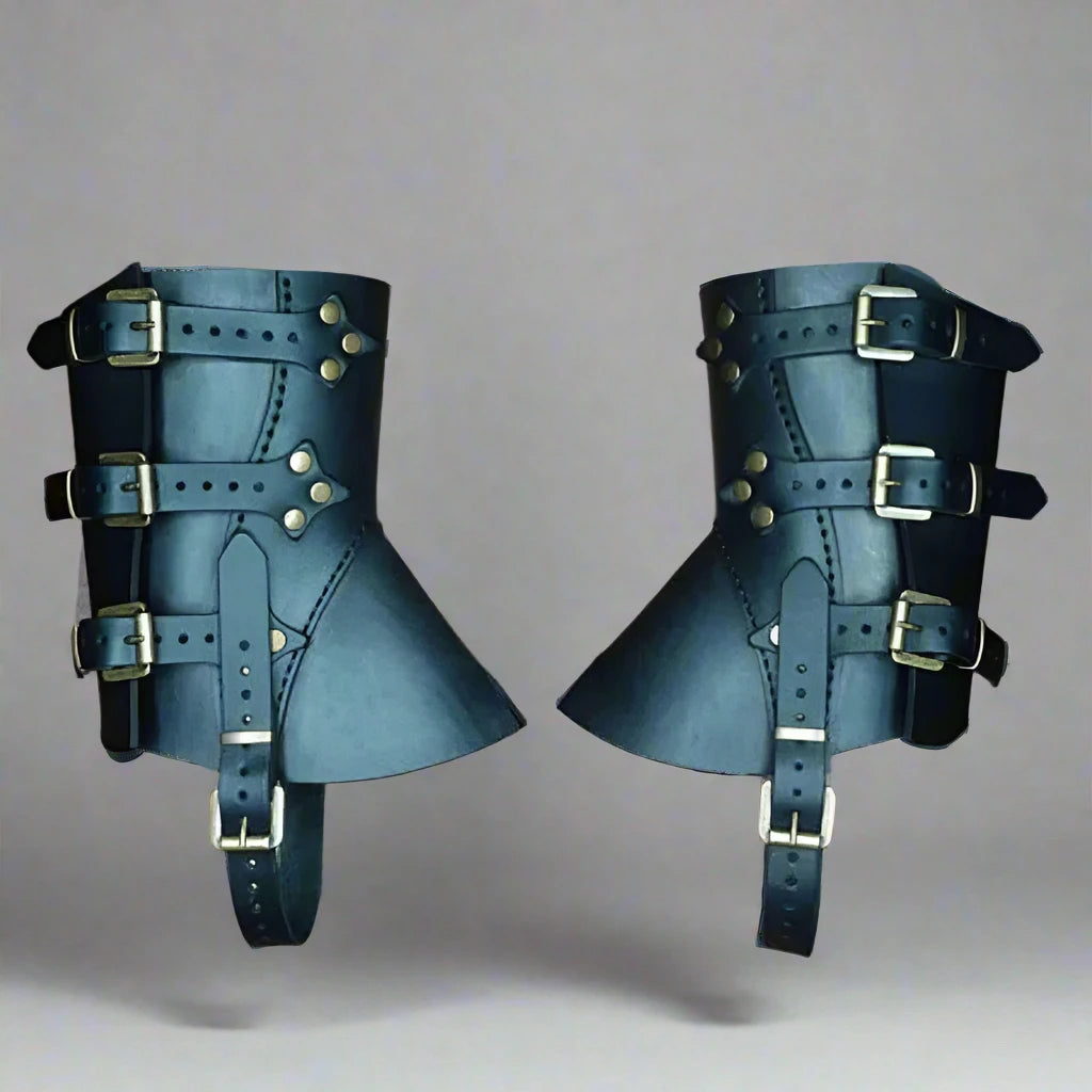 1 par Viking Warrior Gaiters Armor Läder