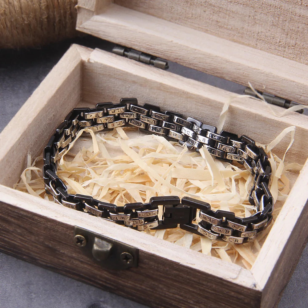 Luxury Stainless Steel Watch Chain Viking Bracelet