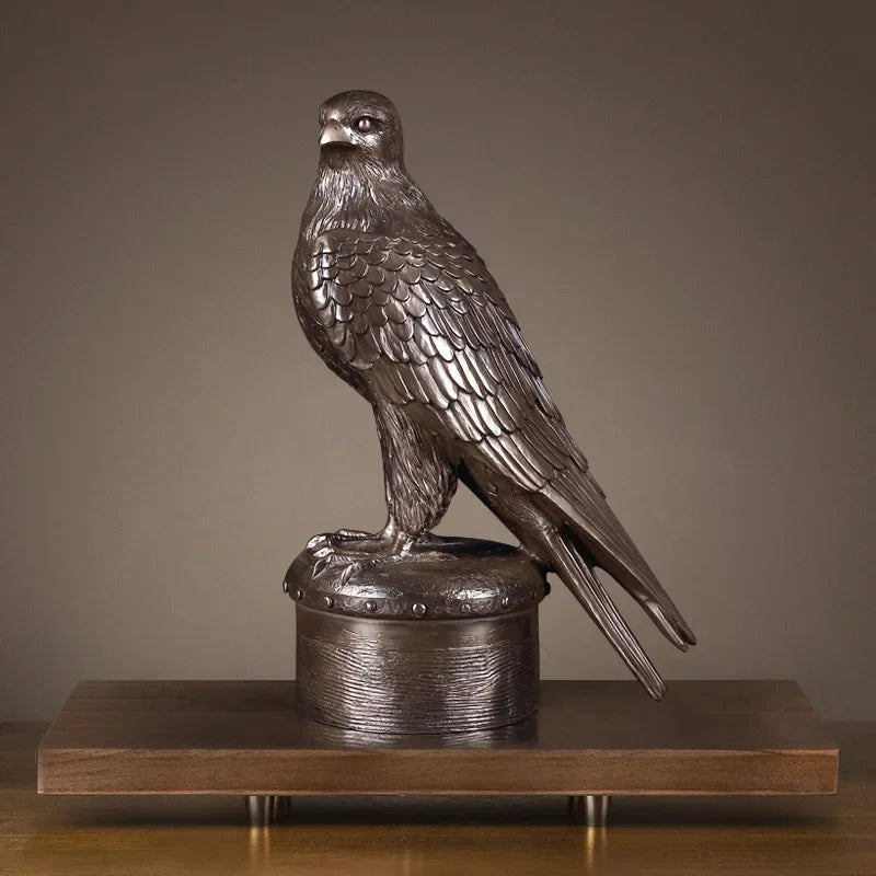 Harpiks Dyrestatue Eagle Kobberbelagt Håndverk Kontordekorasjon Viking Home Decor