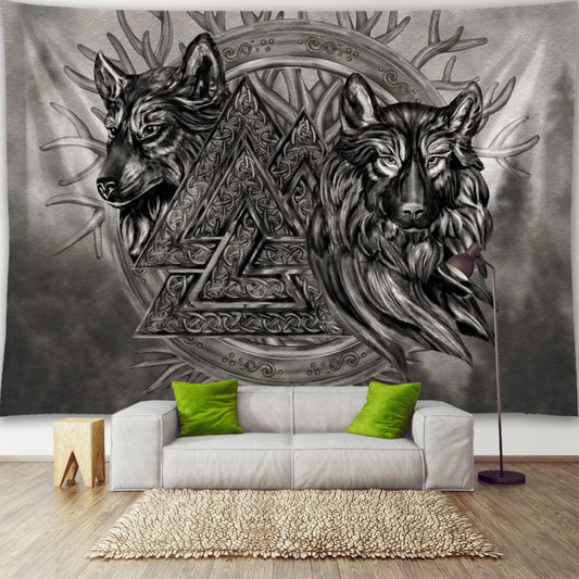 Viking's Large Fabric Wall Tapestry