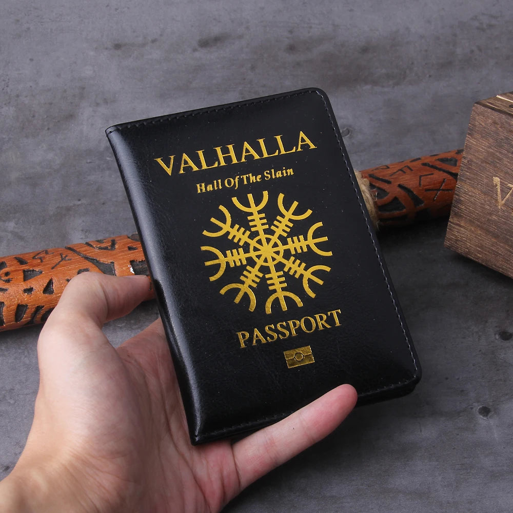 Valhalla Passport Cover Mythological Story Travel Wallet Covers