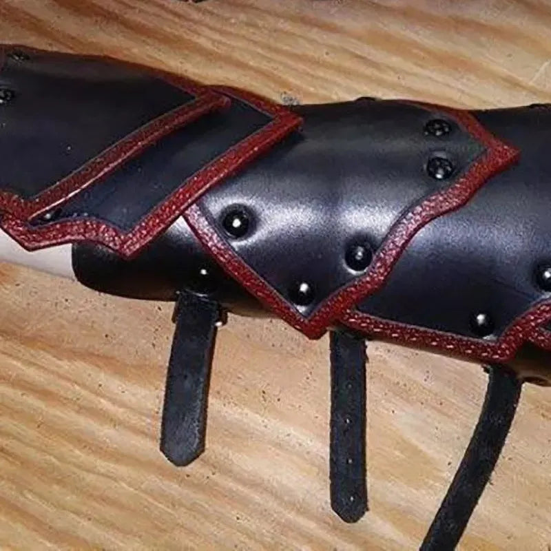 Viking Bracers Medieval Leather Arm Armor
