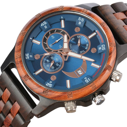 Motejubileum bryllupsdag gave gravert Custom Wood Viking Watch