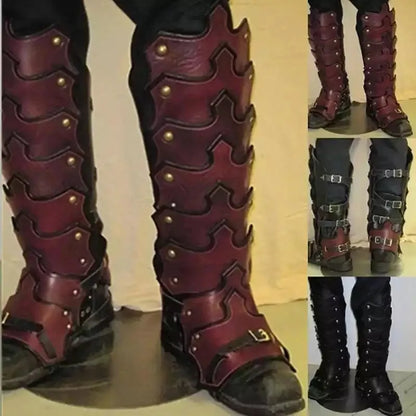 Larp PU Leather Leg Armor - TripleViking