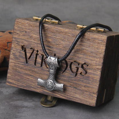 Collier Mjolnir unisexe avec le marteau de Thor Viking