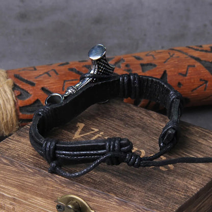 Thor's hammer Wrap Viking Bracelet - TripleViking