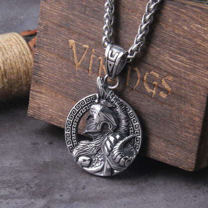 Collier Viking Casque Sparte