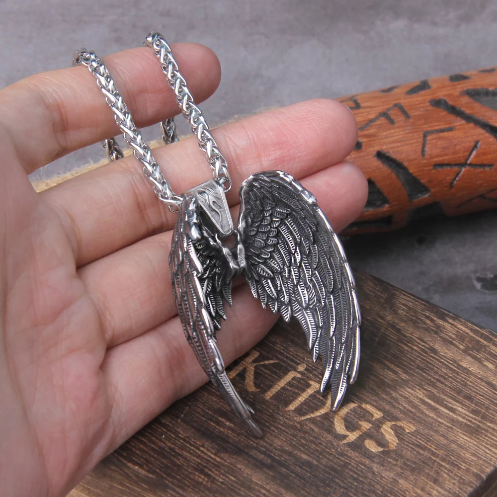 Classic Angel Wing Viking Necklace