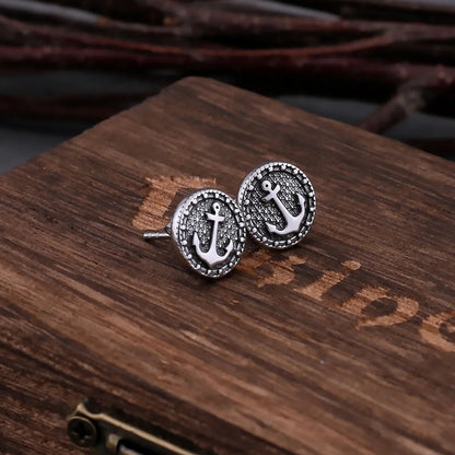 Anchor Stud Earrings - TripleViking