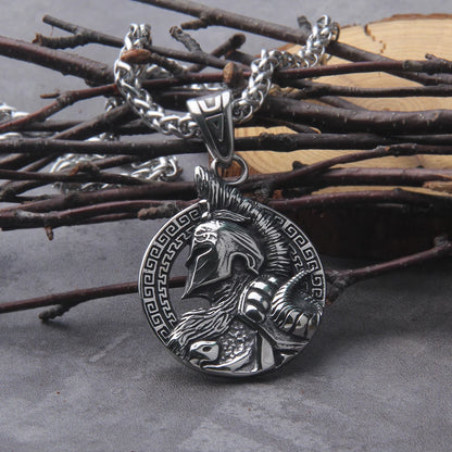 Collier Viking Casque Sparte