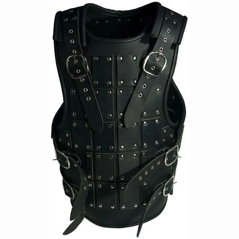 Pirate Mercenary Læder Bryst Body Armor Saxon Knight Viking Brystplade