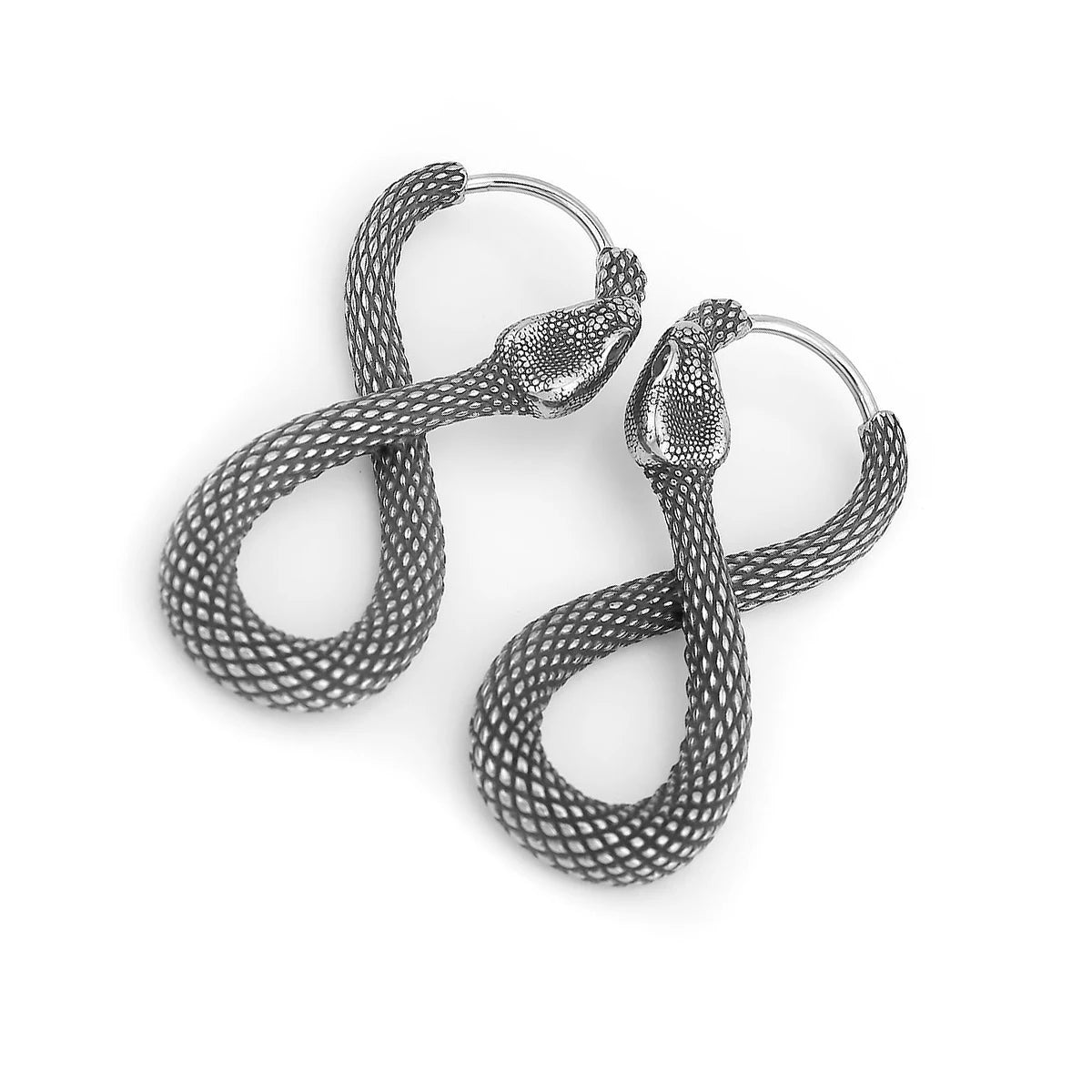 Boucles d'oreilles Hip-hop avec huit serpents Viking, nouvelle collection