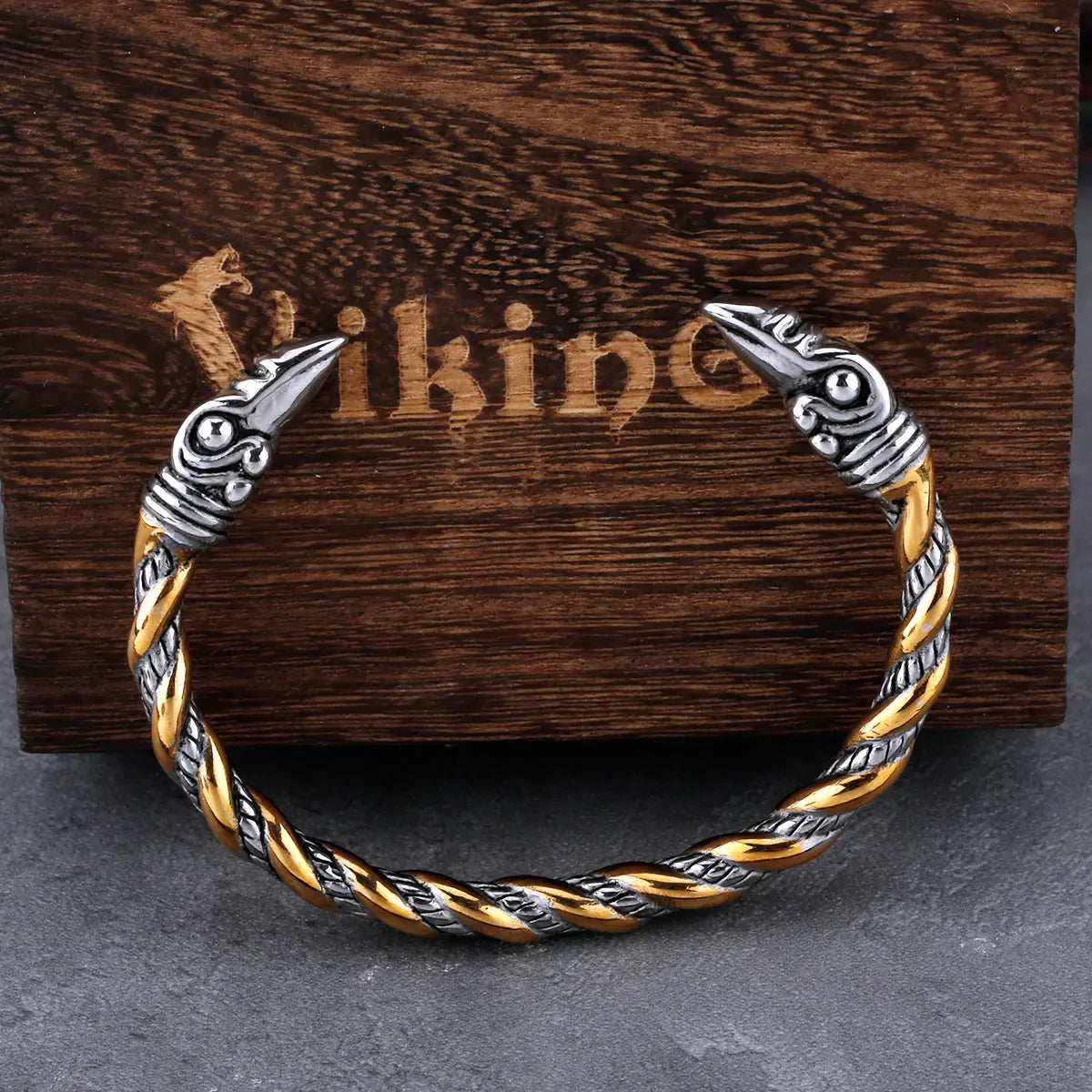 Raven Head Cuff Viking Bracelet